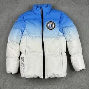 Baseball Lifestyle 101 Off Field Gradient Puffer Jacket Blue Youth L Full Zip